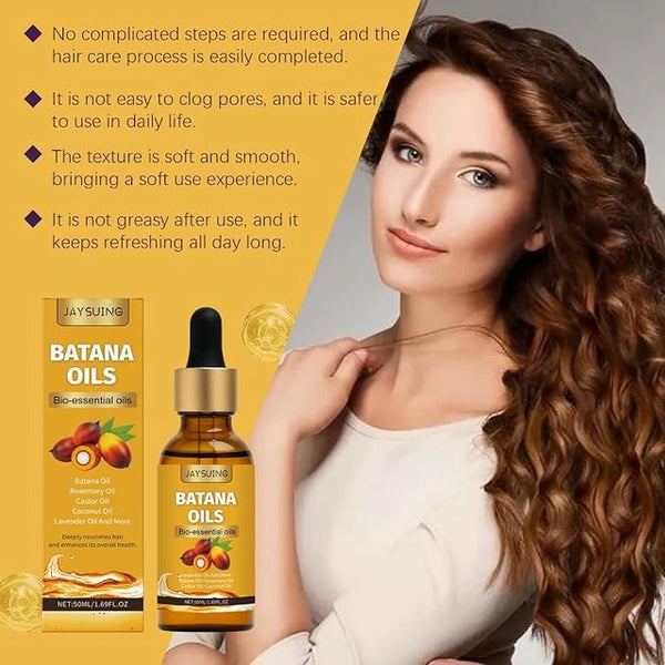 HerbalKart Batana hair growth oil with rosemary and castor, pack of 2 bottles for hair fall control